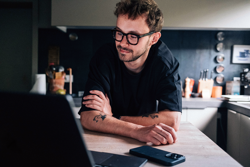 man enjoying his Convenient Access to Care telehealth appointment