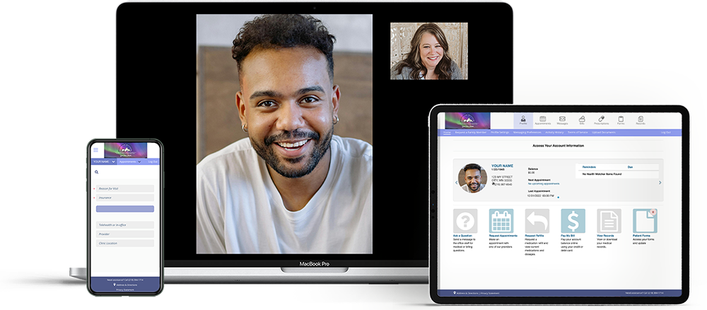 man on the zoom screen during mental health session